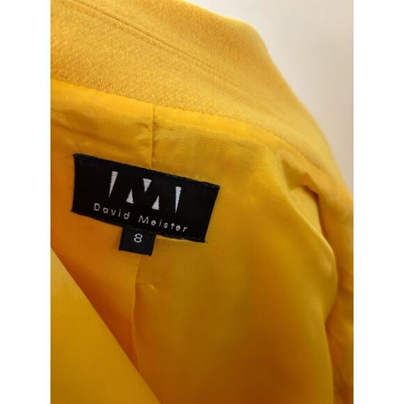 David Meister Yellow Cropped Jacket sz 9 - Picture 4 of 4